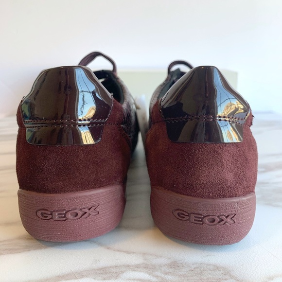 Geox Respira Myria Glitter Leather Suede Sneaker - Picture 5 of 7